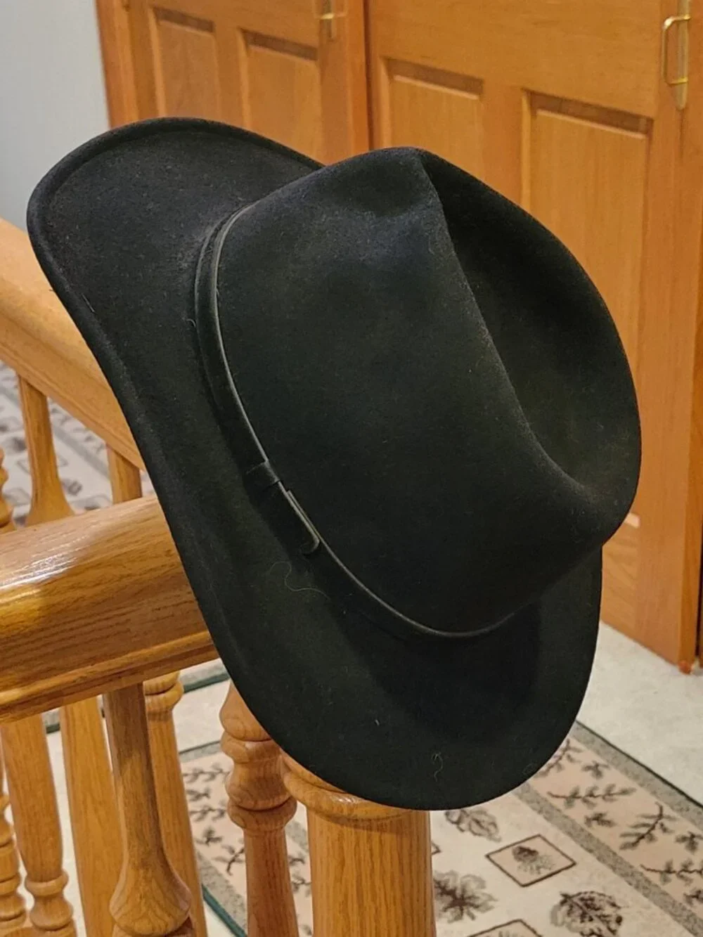LiteFelt Autumn Black Wool Felt Packable Outback Cowboy Hat USA Unisex